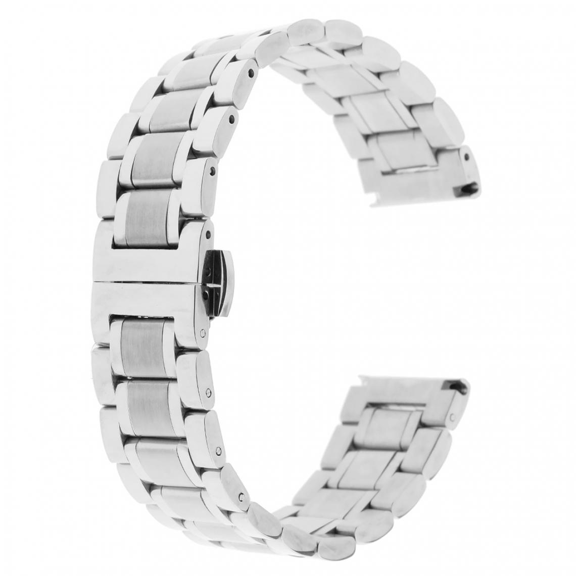 marque generique - bracelet de montre en acier inoxydable remplacement rapide en acier inoxydable 22mm - Accessoires montres connectées