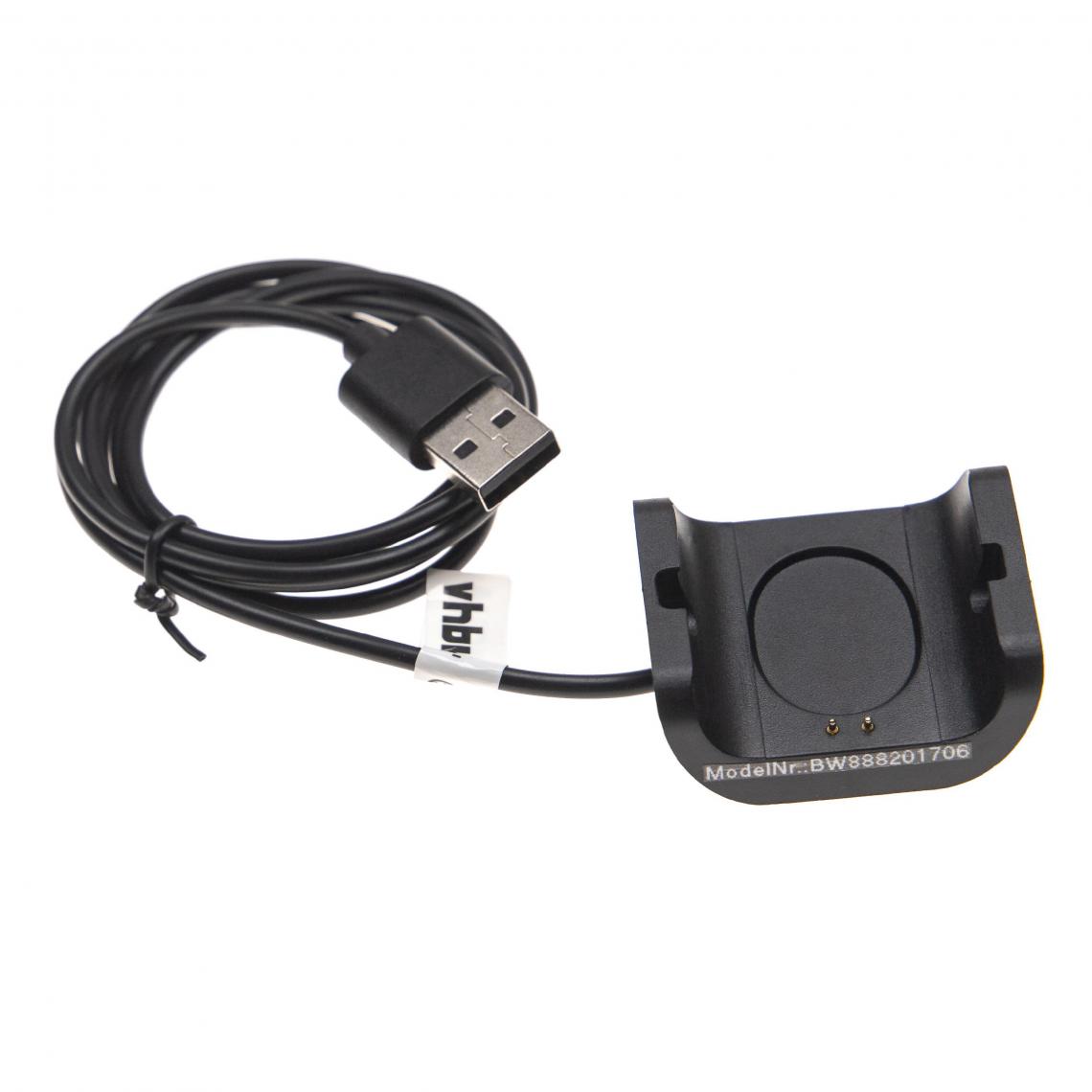 Vhbw - vhbw Câble de charge compatible avec Huami Amazfit Bip S smartwatch, montre de fitness - Station de charge, noir - Accessoires montres connectées