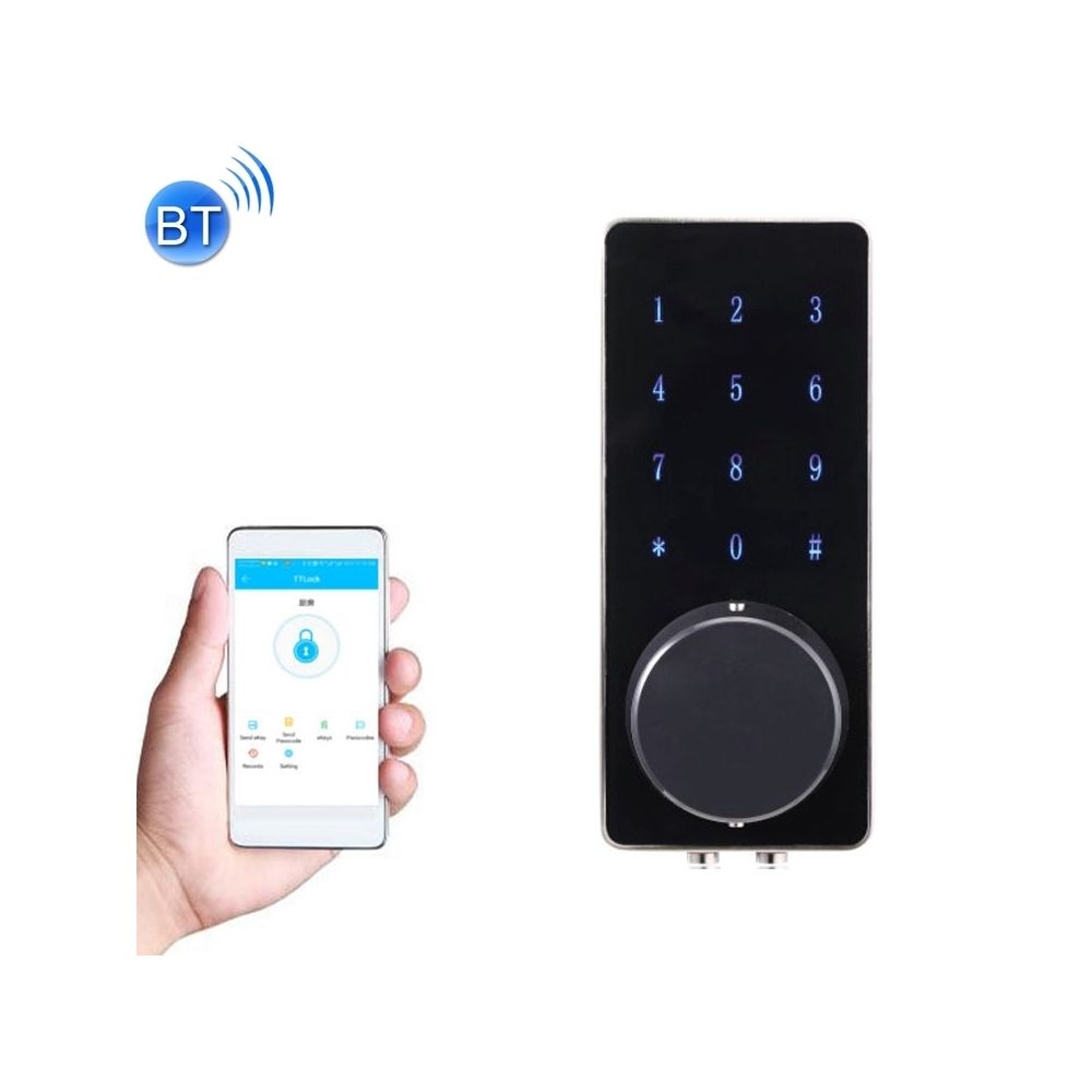 Wewoo - Serrure connecté Téléphone APP Contrôle En Alliage de Zinc Écran Tactile Smart Bluetooth V4.0 de Porte Mot de Passe Système de d'Accès de Sécurité à Domicile - Accessoires sécurité connectée