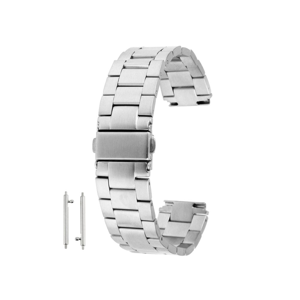 Wewoo - Bracelet pour Huawei montre Perle en acier inoxydable caché boucle papillon de remplacement sangle - Bracelet connecté