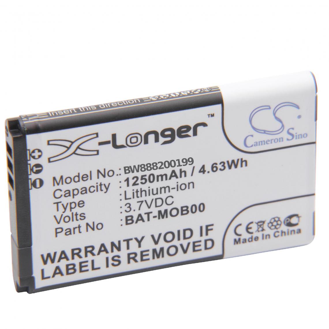 Vhbw - vhbw Li-Ion batterie 1250mAh (3.7V) pour scanner portable handheld comme Honeywell 26111710, 3159122, 55-003233-01, BAT-MOB00, PS1615000794 - Caméras Sportives