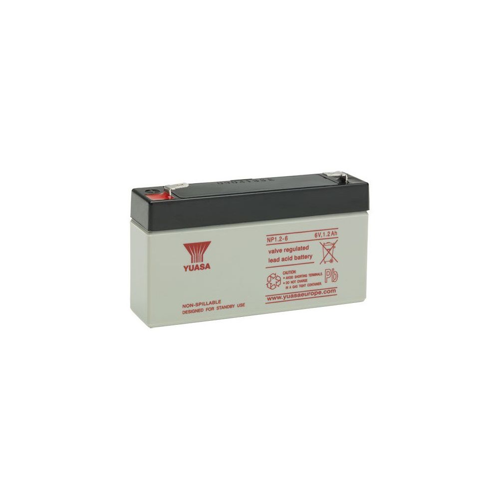 Yuasa - Batterie plomb étanche NP1.2-6 Yuasa 6V 1.2ah - Alarme connectée
