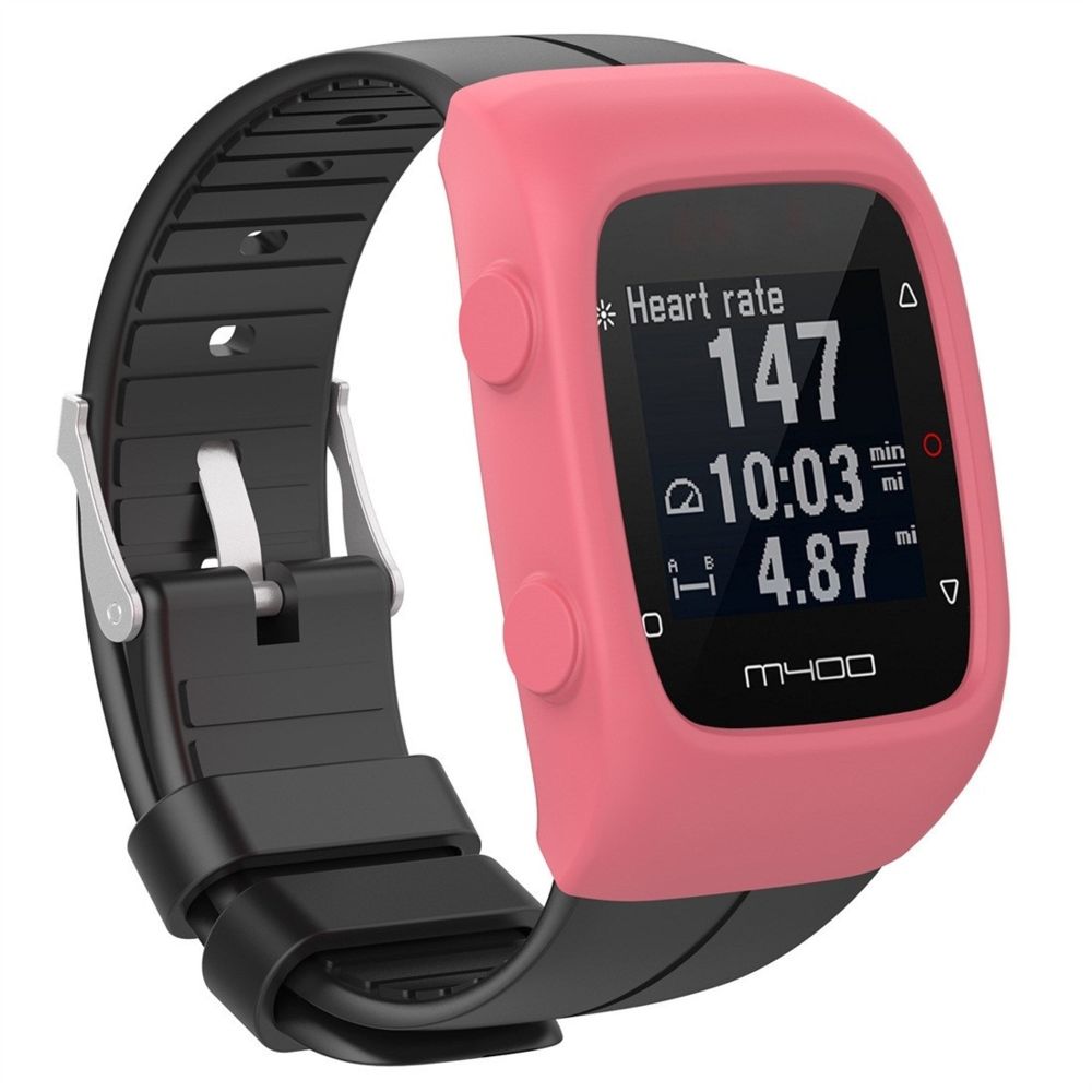 Wewoo - Protection écran Étui de en silicone Smart Watch pour POLAR M430 rose - Accessoires montres connectées