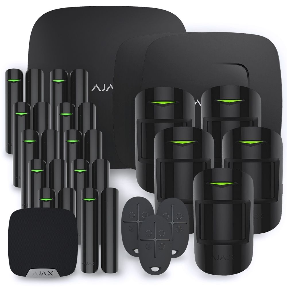 Ajax Systems - Ajax StarterKit Plus noir - Kit 8 - Accessoires sécurité connectée