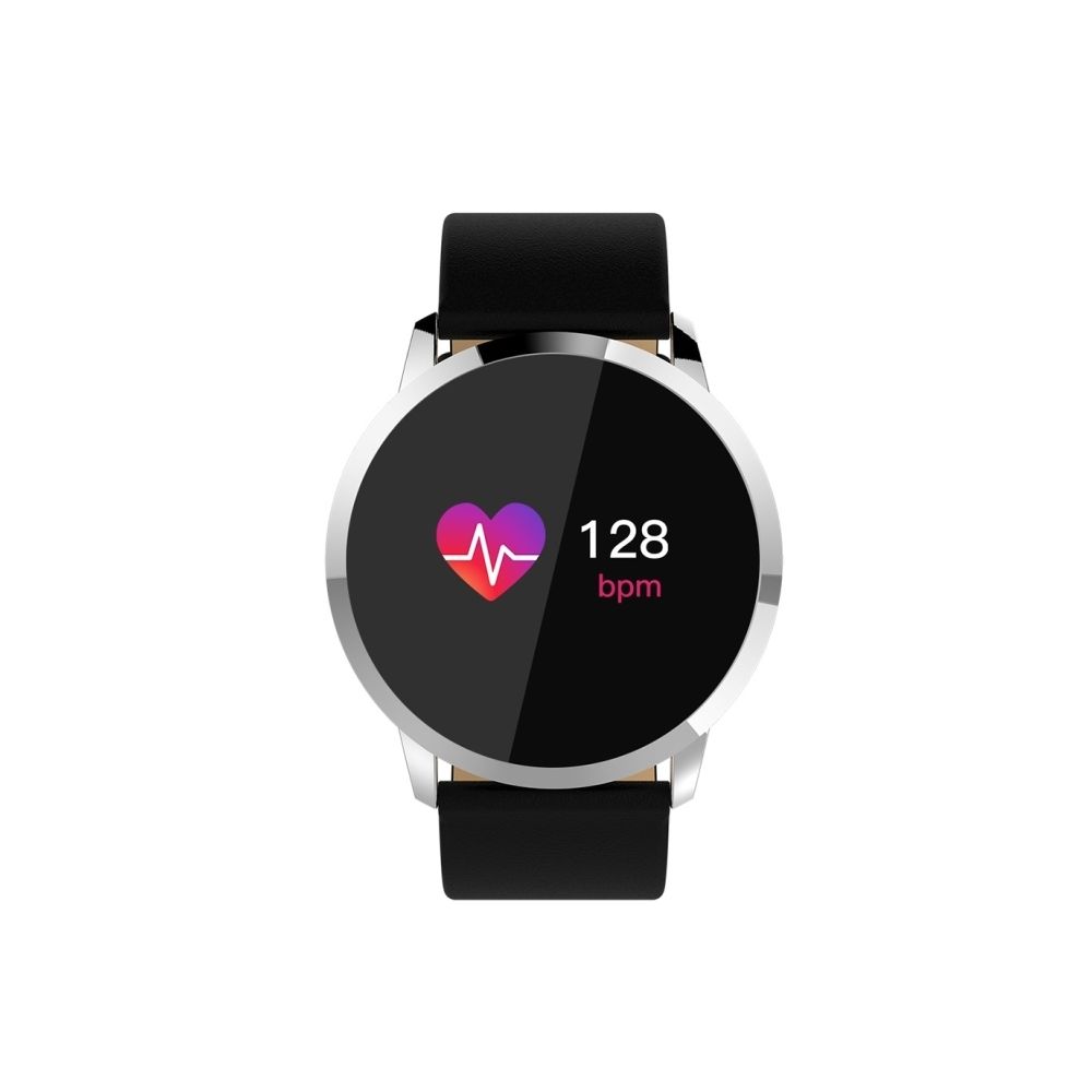 Wewoo - Montre connectée 0,95 pouces écran OLED en cuir Bluetooth Smart Watch, IP67 imperméable à l'eau, soutien à distance caméra / moniteur de fréquence cardiaque / de tension artérielle / d'oxygène sanguin, Compatible avec Android et iOS Télé - Montre connectée