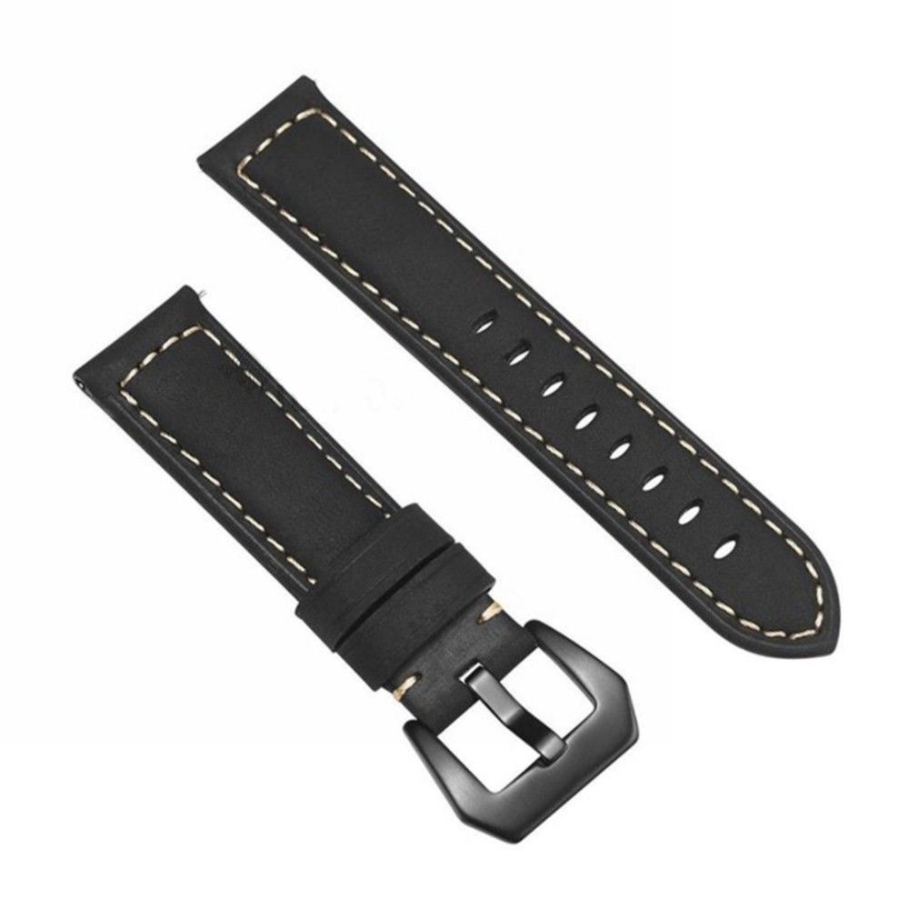 marque generique - Bracelet en PU fendue avec grosse boucle noire bleu pour votre Huawei Watch GT - Accessoires bracelet connecté