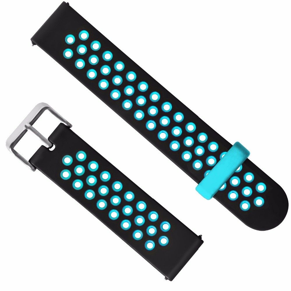 marque generique - Bracelet en silicone 20mm bicolore noir/bleu pour votre Xiaomi Huami Amazfit GTS - Accessoires bracelet connecté