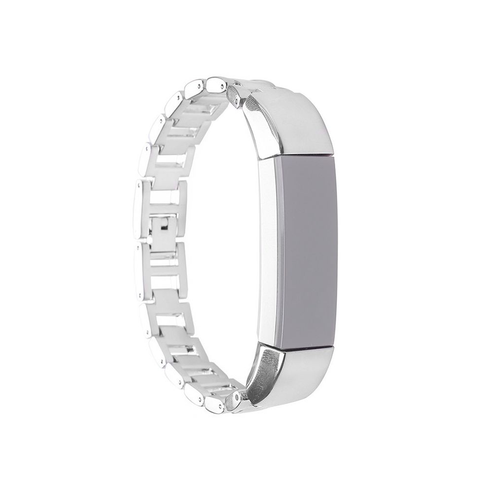 Wewoo - Bracelet pour montre connectée la Smartwatch Fitbit Alta HR à trois souches avec en acier inoxydable argent - Bracelet connecté