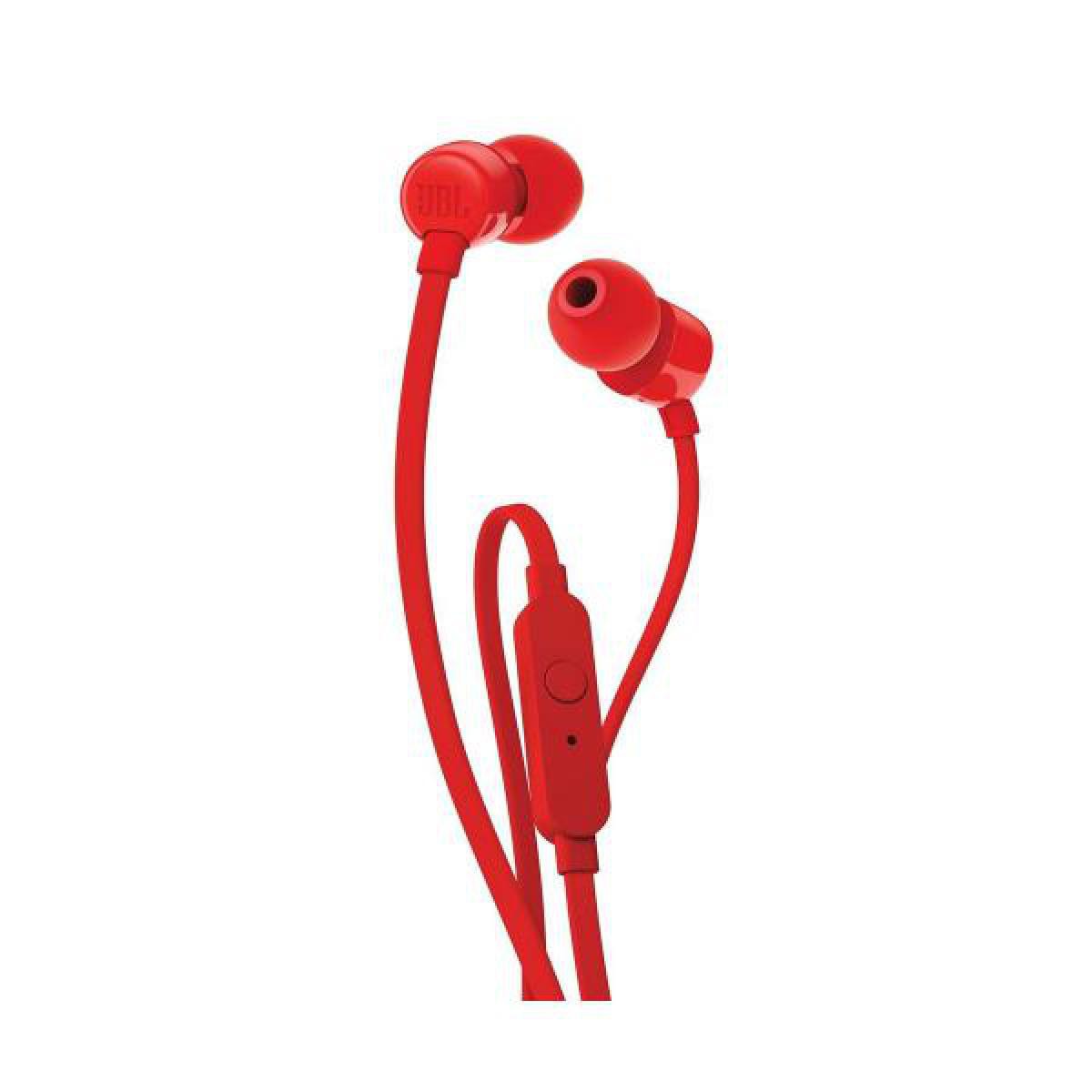 JBL - Jbl T110 Rojo Auriculares De Botón Con Micrófono Integrado - Bracelet connecté