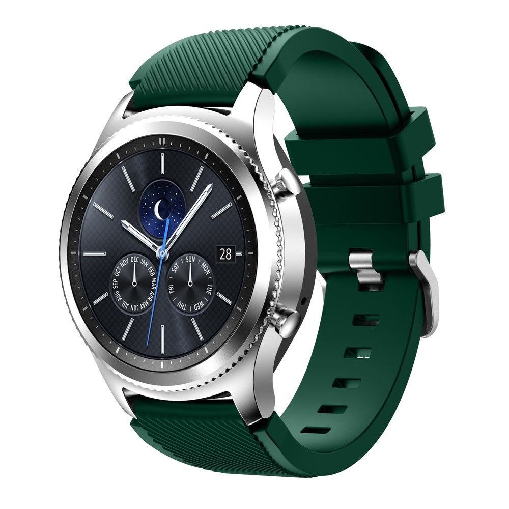 marque generique - Bracelet Soft Sports Silicone pour Samsung Gear S3 Frontier / S3 Classic - Green - Accessoires bracelet connecté