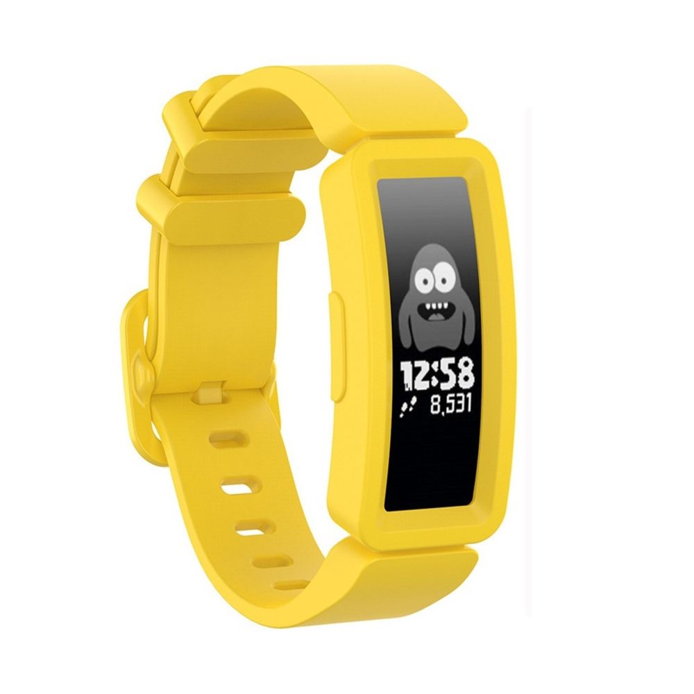 Wewoo - Bracelet pour montre connectée Fitbit Inspire HR / Ace 2 Silicone Smart Watch de remplacement Jaune - Bracelet connecté