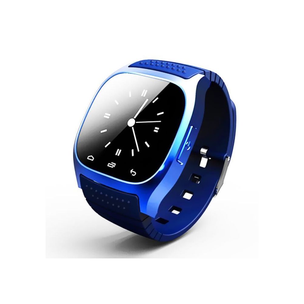 marque generique - Smartwatch M26 Bluetooth Sport Smart Watch Avec LED Numérique Alitmètre Horloge Fitness Tracker Pour Android Bleu - Montre connectée