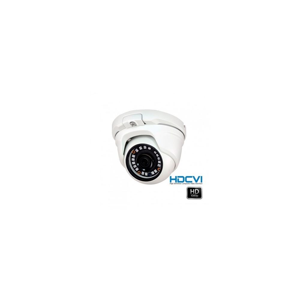 Dahua - Caméra dôme HDCVI 1080P 2,4 MP en 2.8 mm infrarouge 20 mètres - Caméra de surveillance connectée