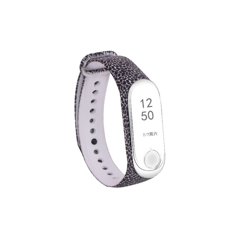 Wewoo - Macadam Pattern Bracelet de montre en silicone pour Xiaomi Mi Band 3, compatible avec Mi Band 3 CA3657B - Bracelet connecté