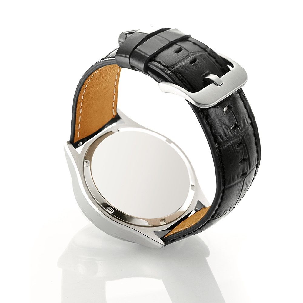 marque generique - Bracelet en cuir véritable peau de crocodile noir pour votre Samsung Gear S3 Classic/Frontier - Accessoires bracelet connecté