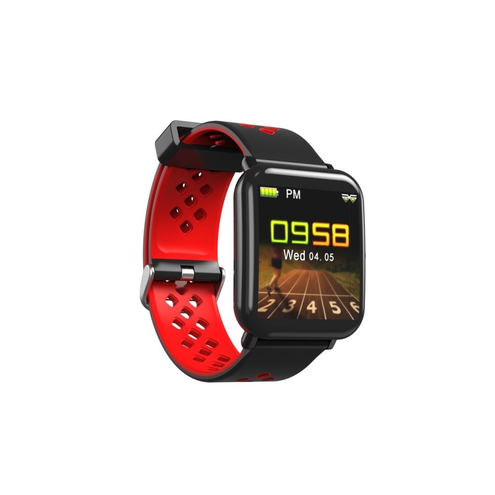 Wewoo - Bracelet connecté Smartwatch DM06 de 1,3 pouces IPS écran couleur IP68 imperméable à l'eaurappel d'appel de soutien / surveillance de la fréquence cardiaque / du sommeil / rappel de la sédentarité noir rouge - Bracelet connecté