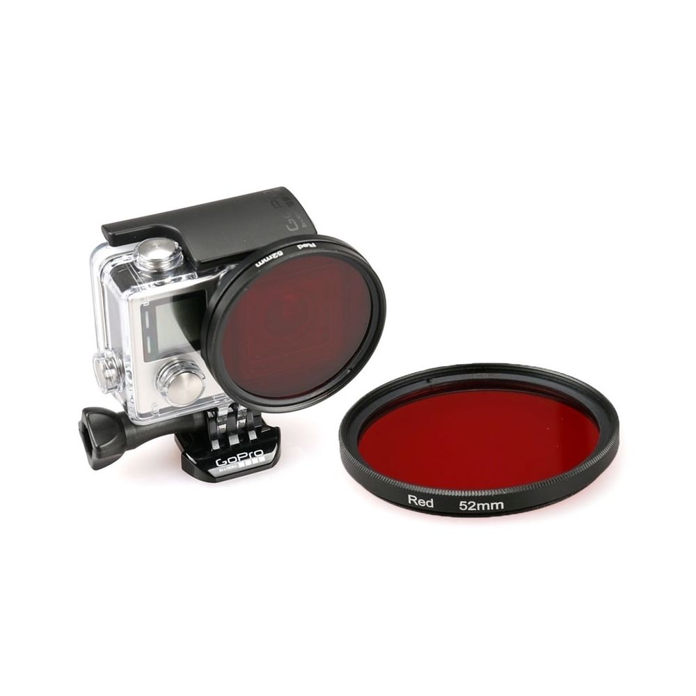 Wewoo - Filtre rouge pour GoPro HERO 4 / 3+ 52mm rond cercle couleur UV de lentille - Caméras Sportives