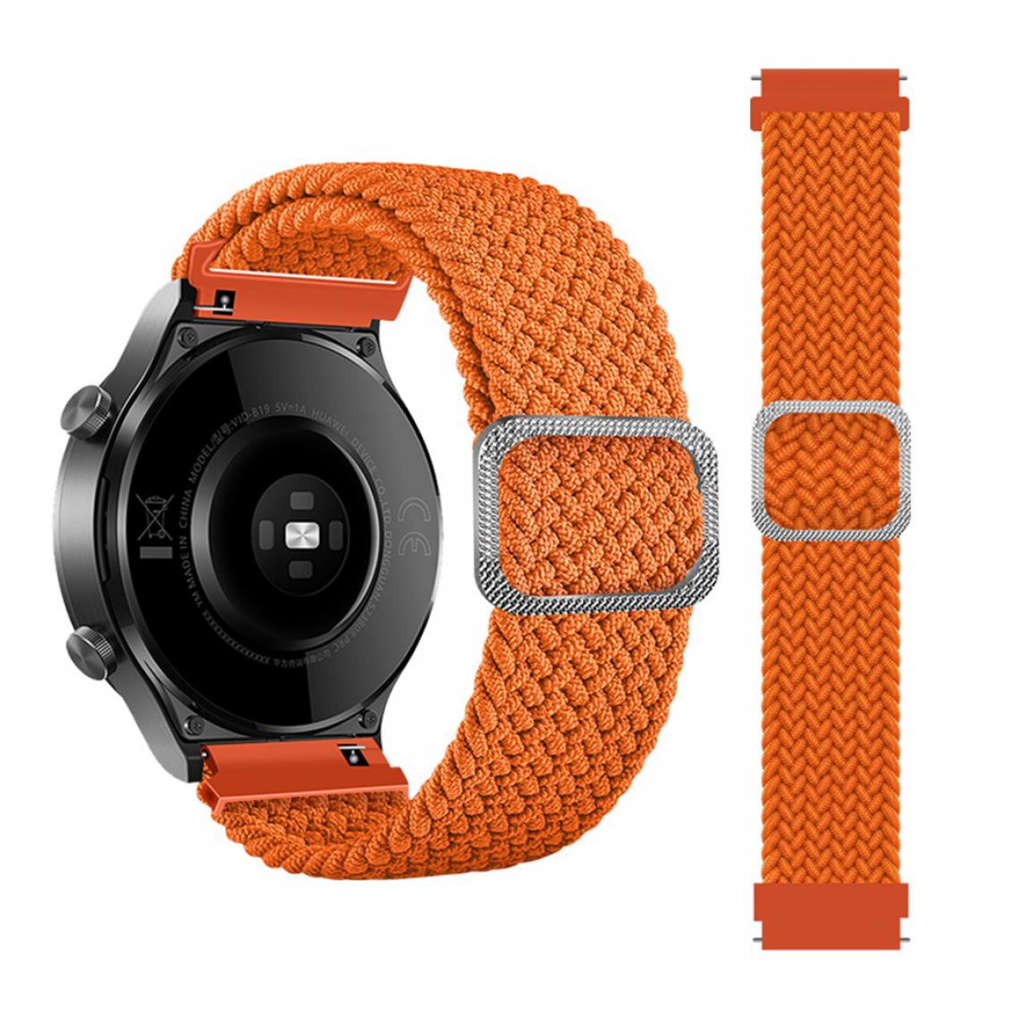 Other - Bracelet en tissu Corde tressée de style nouveau 22 mm réglable papaye pour votre Samsung Gear S3 Classic/S3 Frontier/Galaxy Watch 46mm - Accessoires bracelet connecté