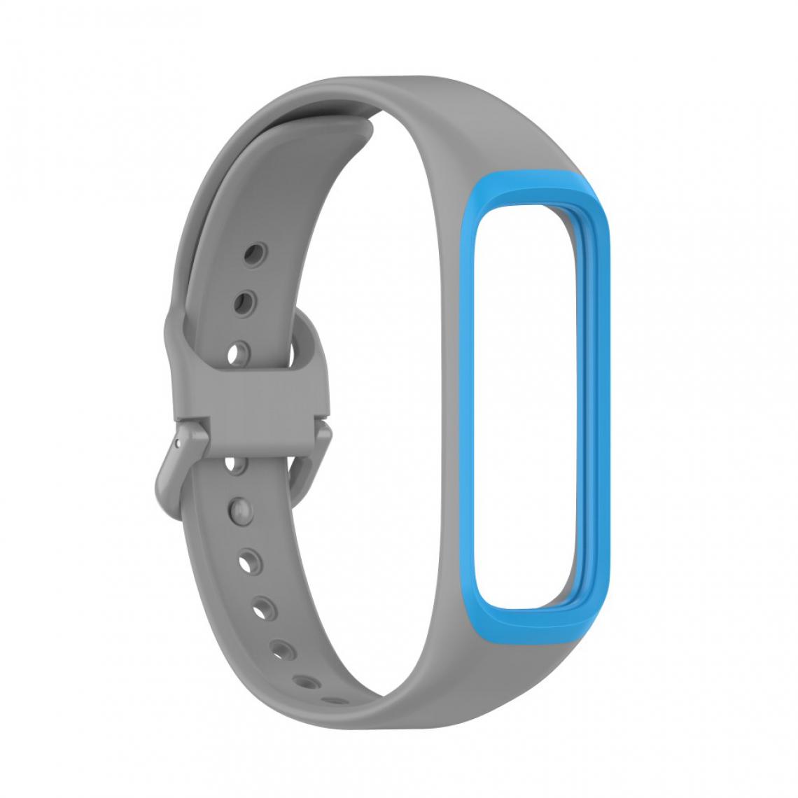 Other - Bracelet en silicone Bicolore Gris/Bleu pour votre Samsung Galaxy Fit 2/SM-R220 - Accessoires bracelet connecté