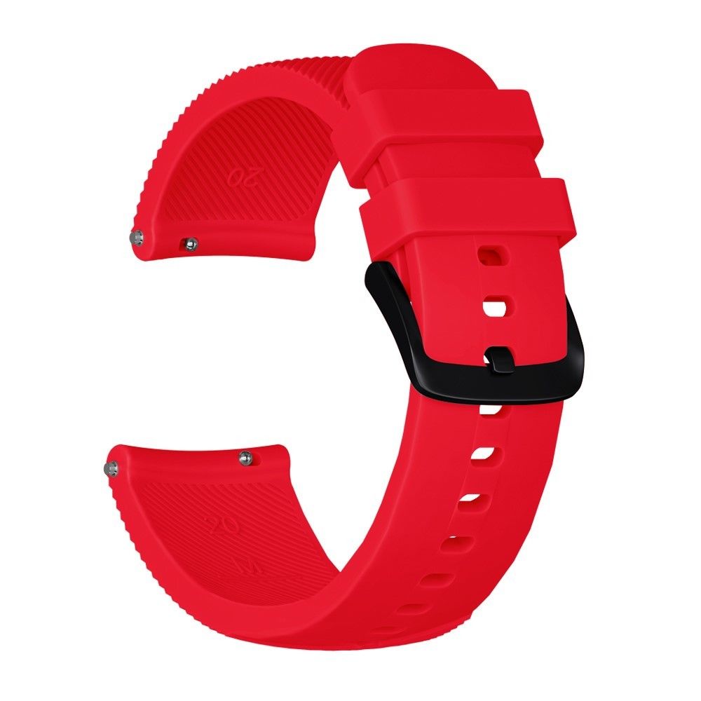 marque generique - Bracelet en silicone sergé rouge pour votre Samsung Galaxy Watch Active 40mm SM-R500 - Accessoires bracelet connecté