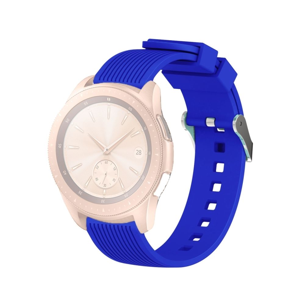 Wewoo - Bracelet de montre à poignet à grain vertical pour Galaxy 42 mm (bleu saphir) - Bracelet connecté