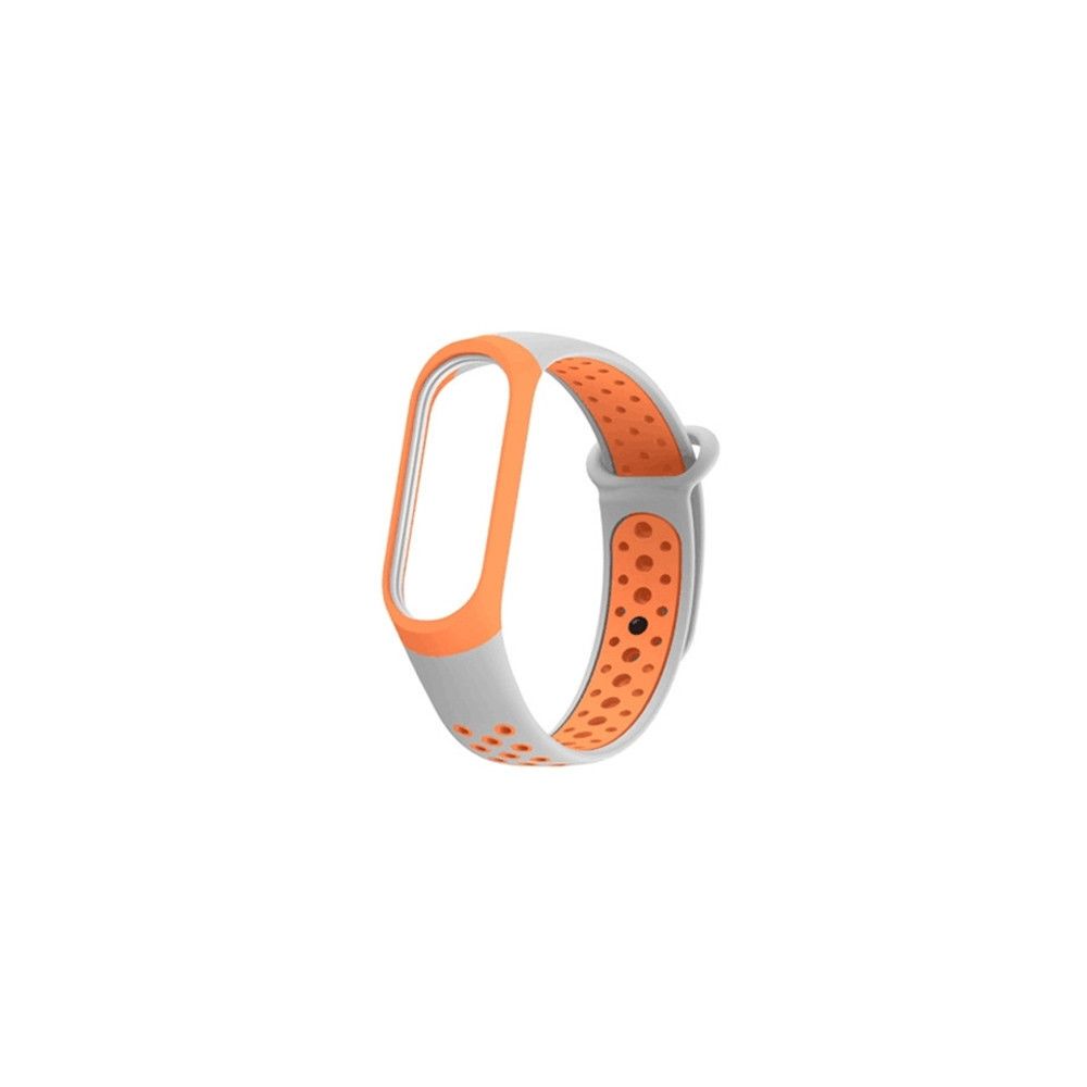 Wewoo - Bracelet pour montre connectée Bande de en silicone coloré Xiaomi Mi Band 3 et 4 Orange - Bracelet connecté