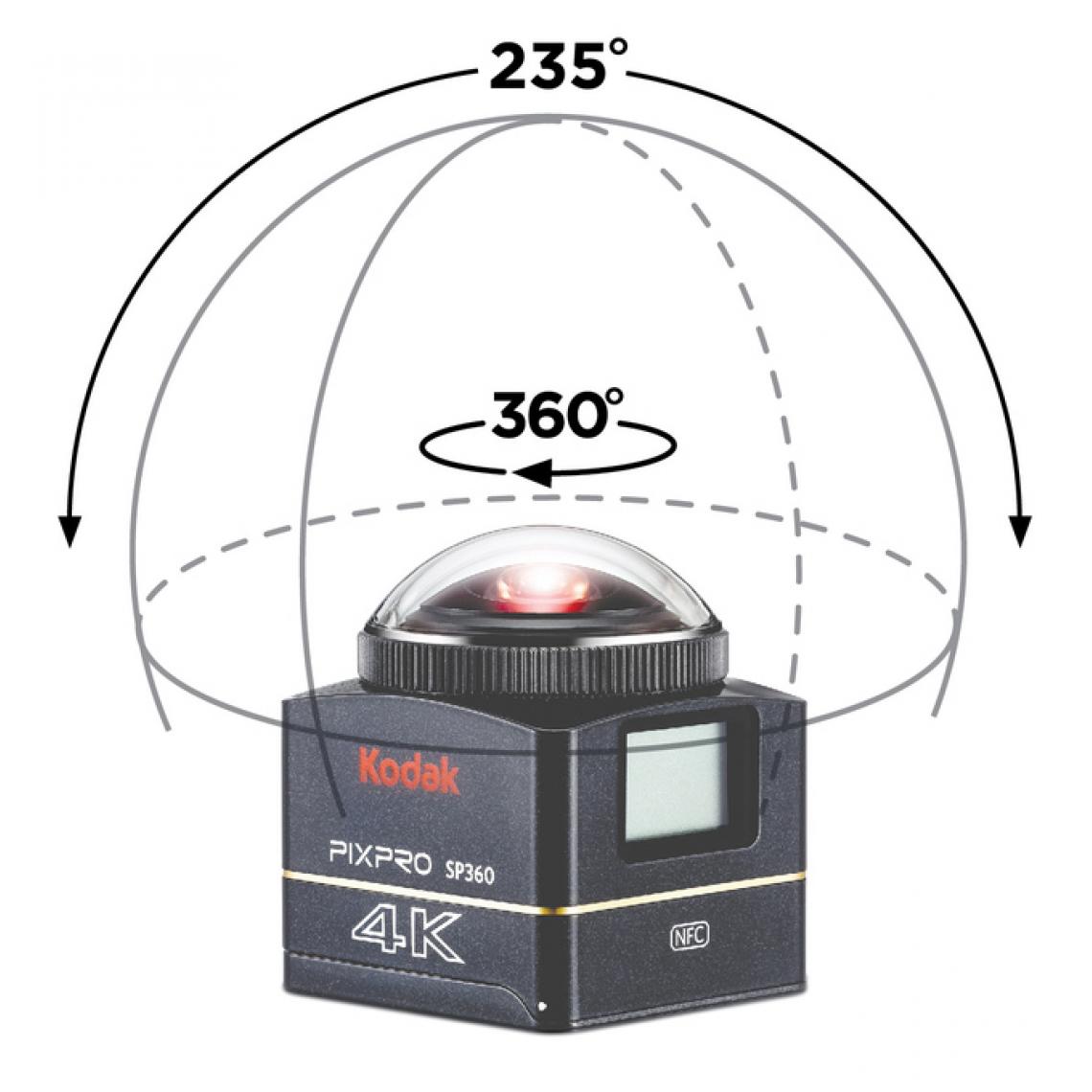 Kodak - KODAK Pixpro - Caméra Numérique - SP360 4K-Noir-Pack Extreme - Accessoires caméra