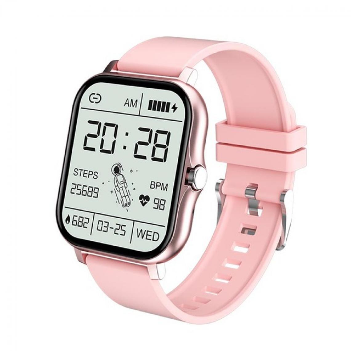 Generik - Montre connecté Femme Touch Sport montre intelligente hommes femmes fréquence cardiaque Fitness Tracker Bluetooth appel Smartwatch montre-bracelet - Montre connectée