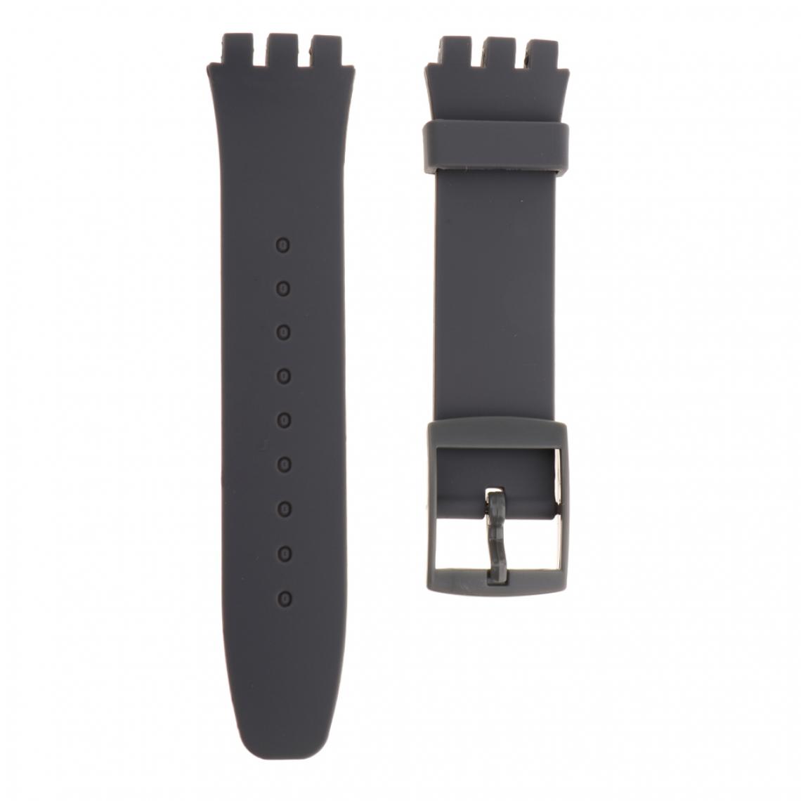 marque generique - bandes de montre en silicone montre sangles de remplacement en caoutchouc poignet bande gris - Accessoires montres connectées