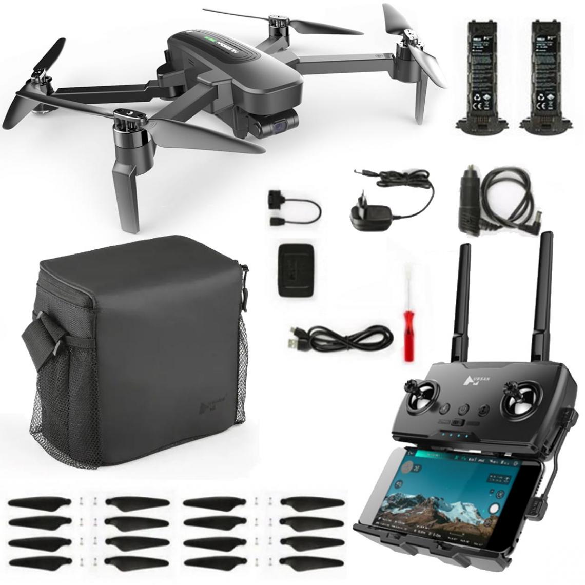 Hubsan - Pack Drone ZINO PRO H117P HUBSAN 4K Portée 4 Km + 2 Batteries + Chargeur + Sac de transport - Drone connecté