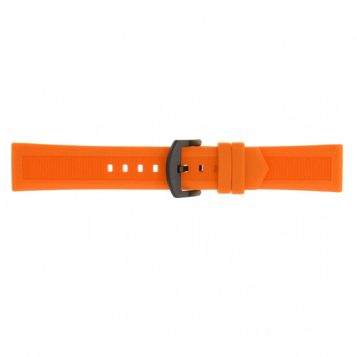 marque generique - Sport de qualité supérieure en caoutchouc de silicone orange pour remplacer la bande de bracelet 20mm - Accessoires montres connectées