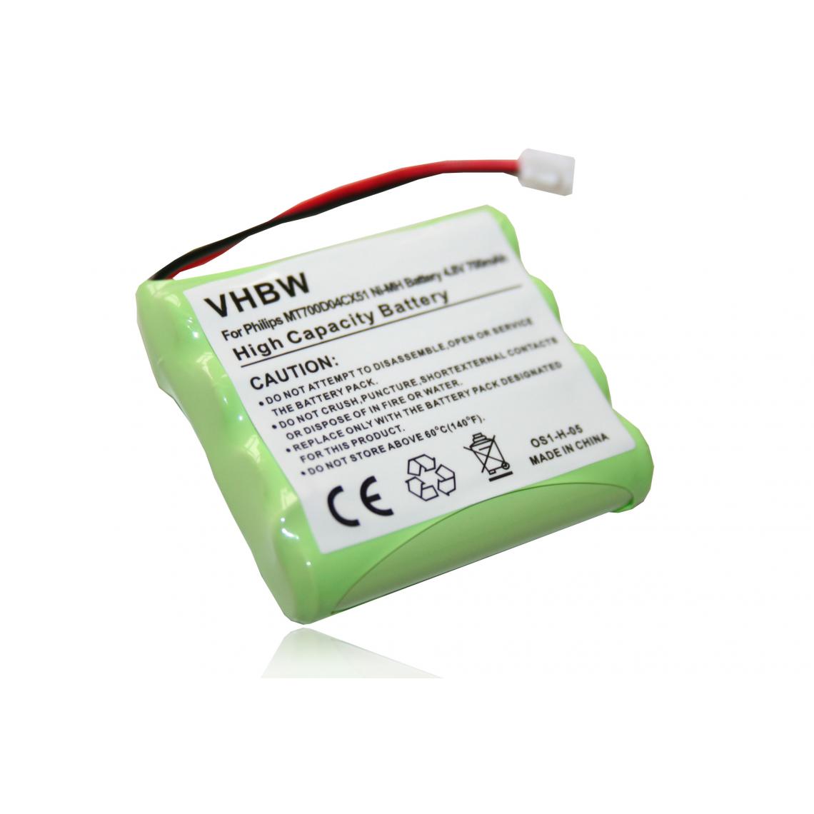 Vhbw - vhbw batterie compatible avec Philips Avent SCD 468/84 babyphone écoute-bébé babytalker (700mAh, 4,8V, NiMH) - Babyphone connecté
