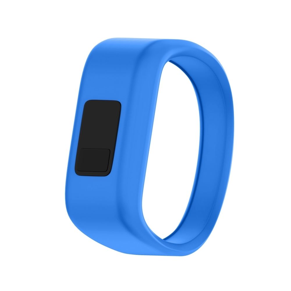Wewoo - Bracelet pour montre connectée Dragonne Sport en silicone Garmin Vivofit JRTaille Grand Bleu ciel - Bracelet connecté
