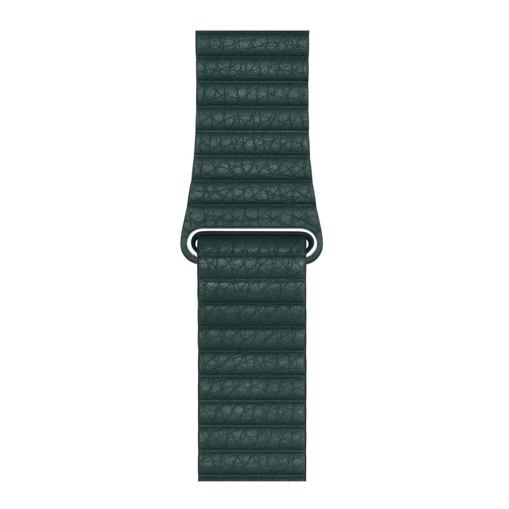 Apple - Bracelet en cuir vert forêt 42/44 mm - Medium - MTH72ZM/A - Accessoires Apple Watch
