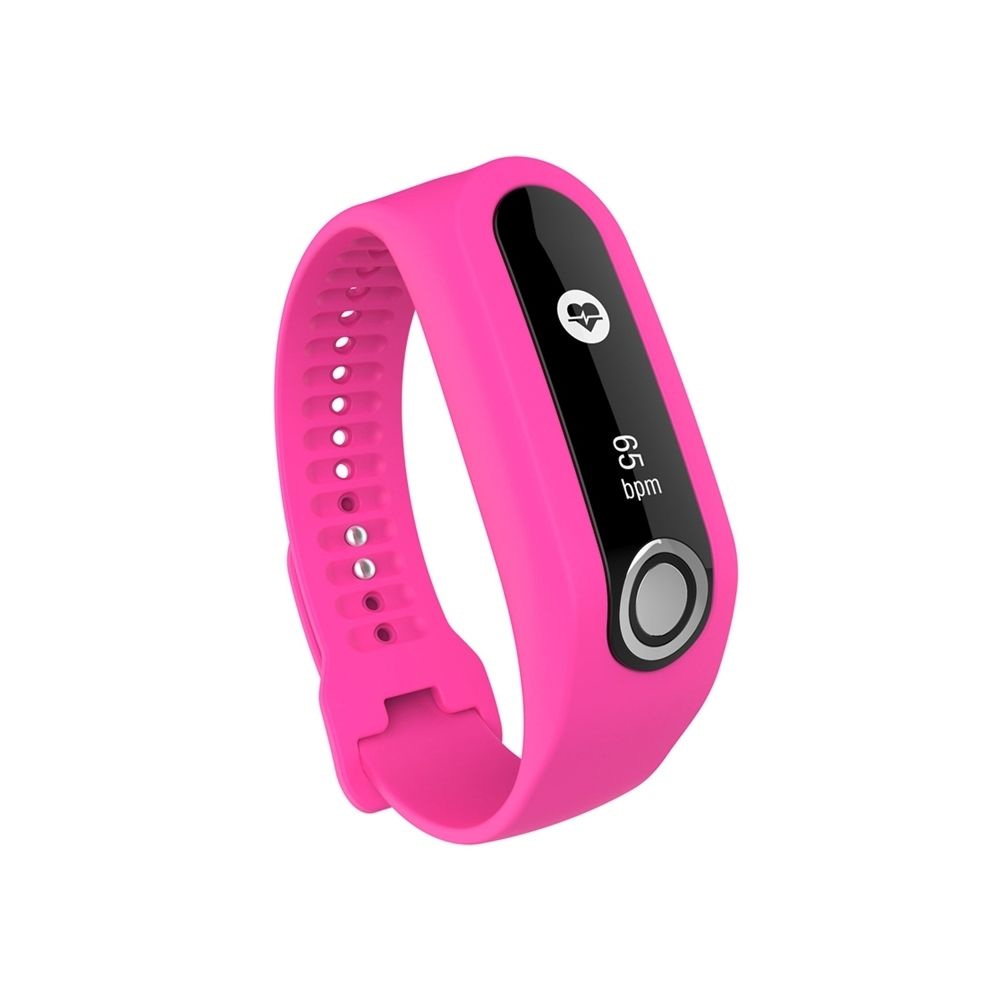 Wewoo - Bracelet pour montre connectée Dragonne Sport en silicone TomTom Touch Rose rouge - Bracelet connecté
