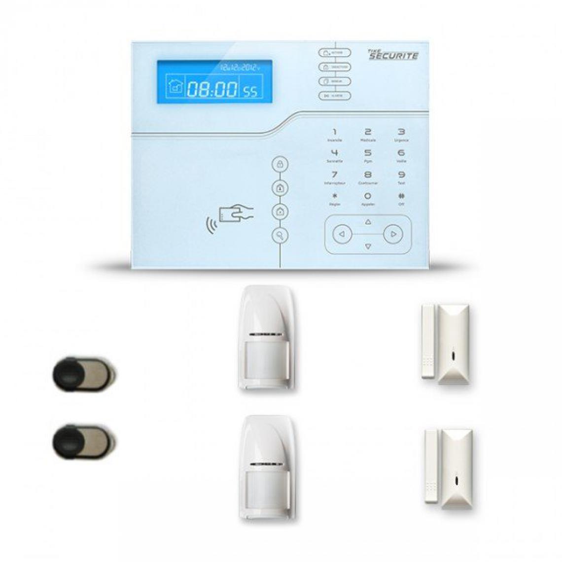 Tike Securite - Alarme maison sans fil SHB20 GSM/IP avec option GSM incluse - Alarme connectée