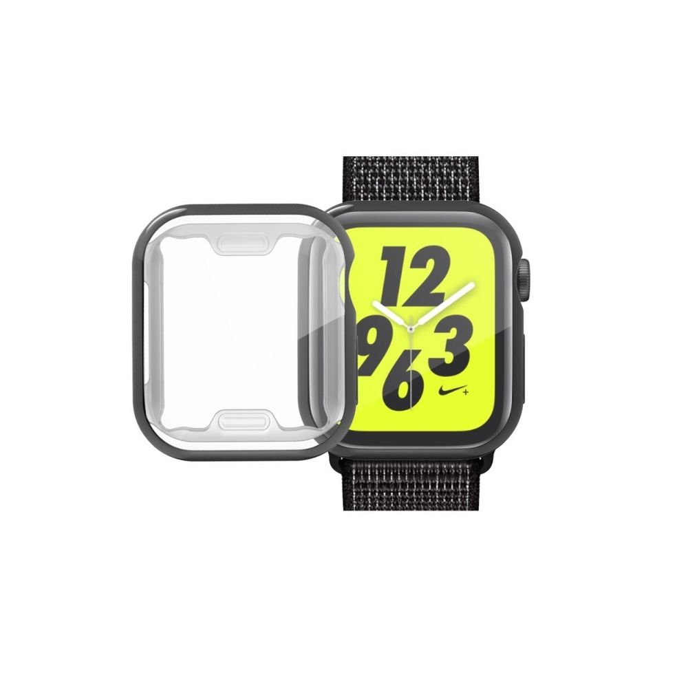 Wewoo - Coque en TPU plaqué pleine couverture pour Apple Watch série 4 44 mm (noir) - Accessoires Apple Watch