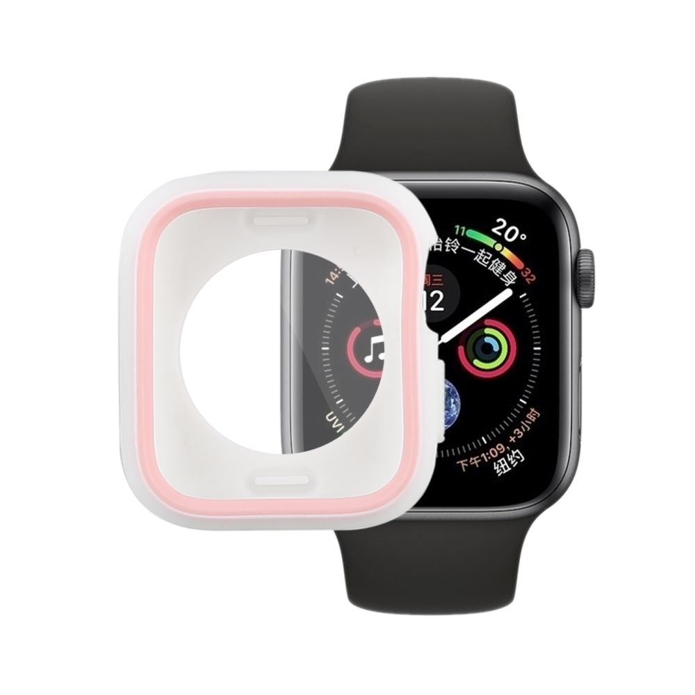 Wewoo - Boitier Housse en silicone pleine couverture pour Apple Watch série 4 40 mm (rose) - Accessoires Apple Watch