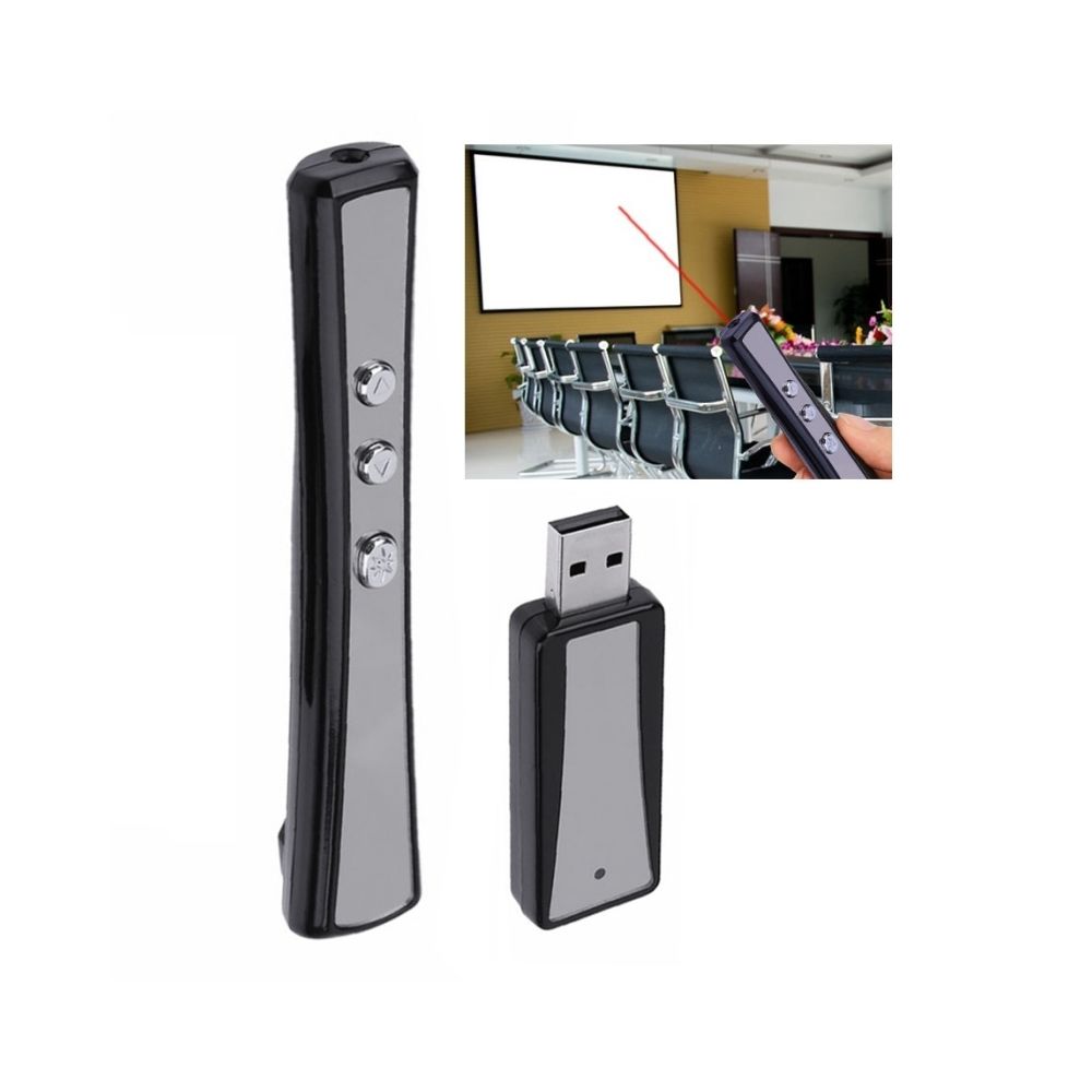 Wewoo - Télécommande argent 2.4GHz Présentation multimédia à distance PowerPoint Clicker Handheld Contrôleur Flip Pen avec récepteur USB, distance de contrôle: 25m - Accessoires de motorisation