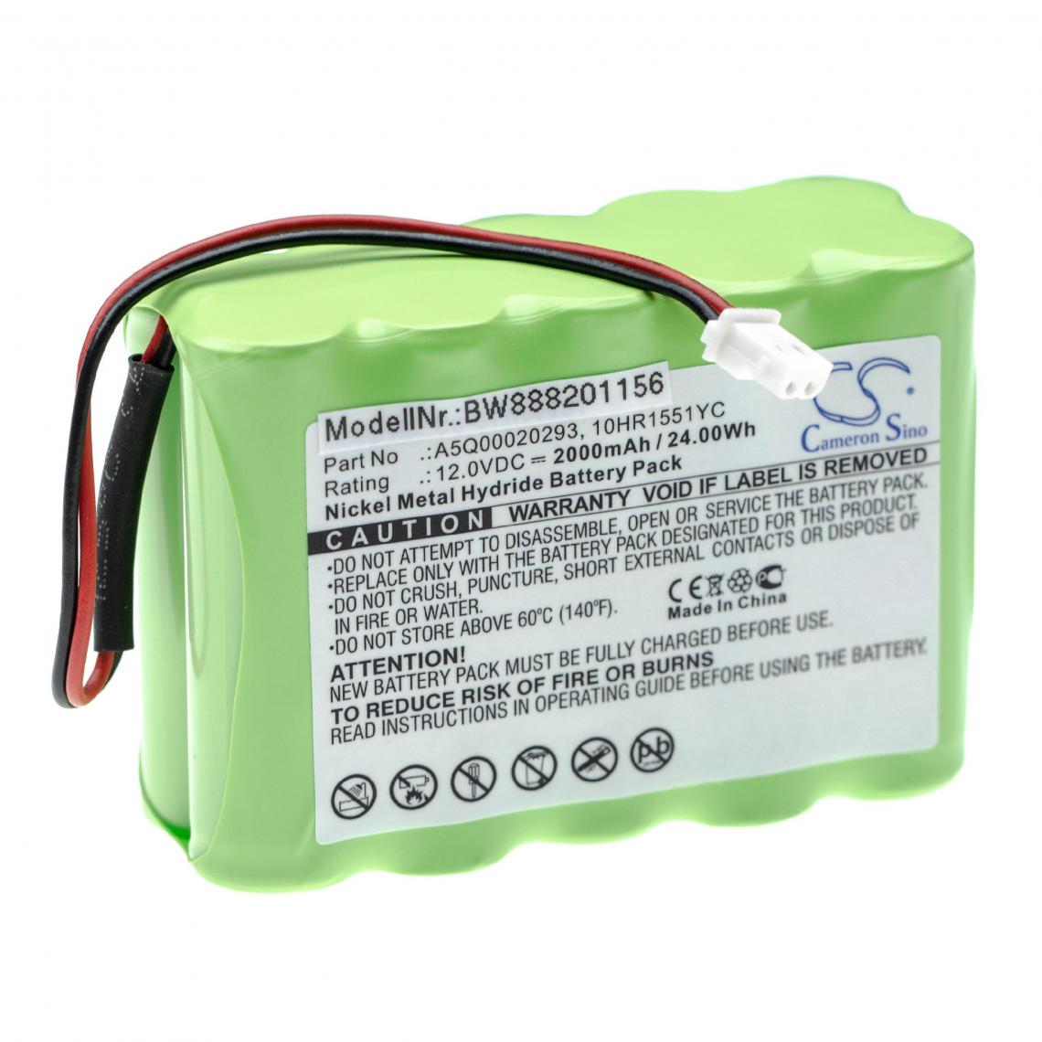 Vhbw - vhbw batterie compatible avec Siemens IC60, Sintony IC60-W-10 alarme maison/contrôle home security (2000mAh, 12V, NiMH) - Autre appareil de mesure