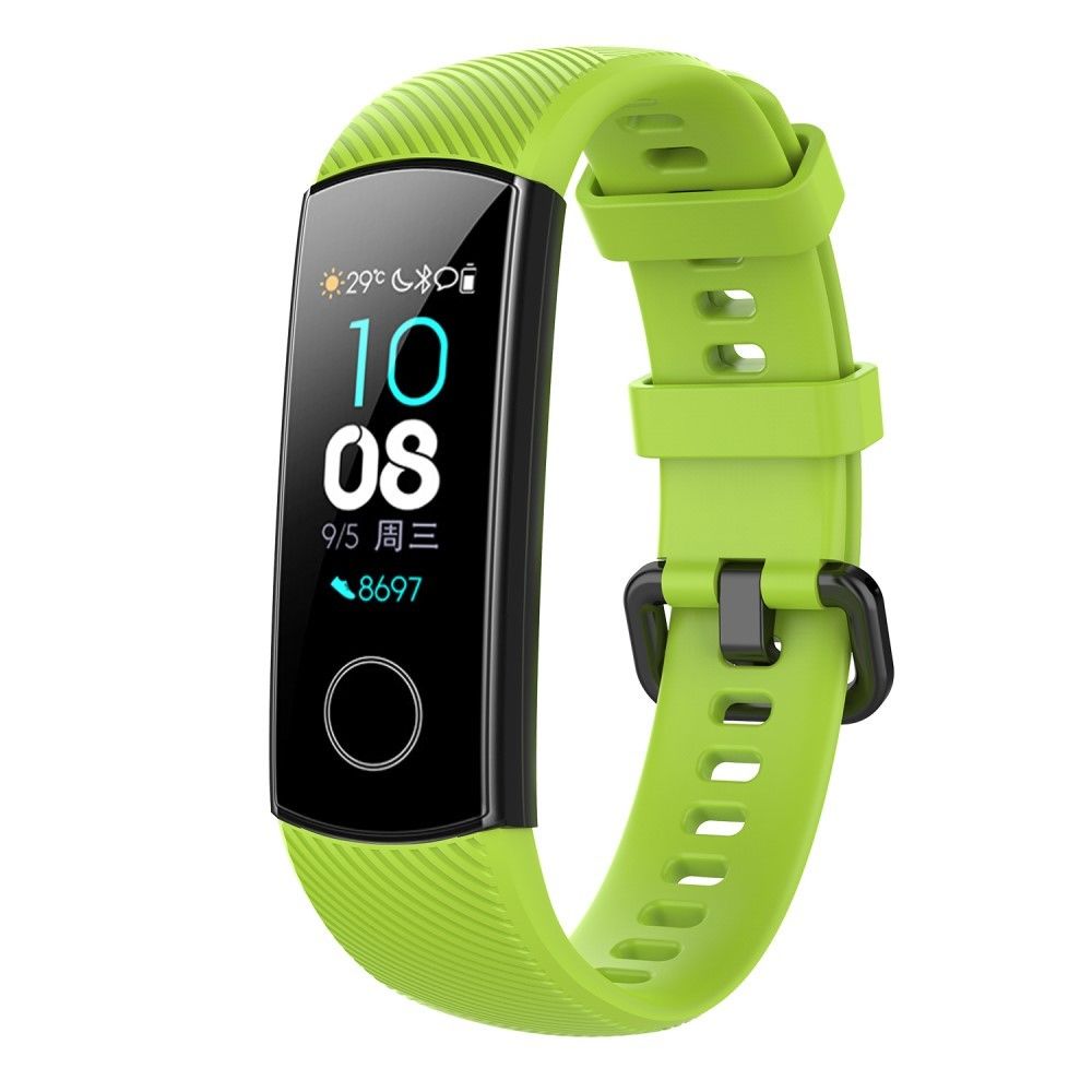 marque generique - Bracelet en silicone remplacement, longueur : 95.6+124.8mm vert pour votre Huawei Honor Band 4 - Accessoires bracelet connecté