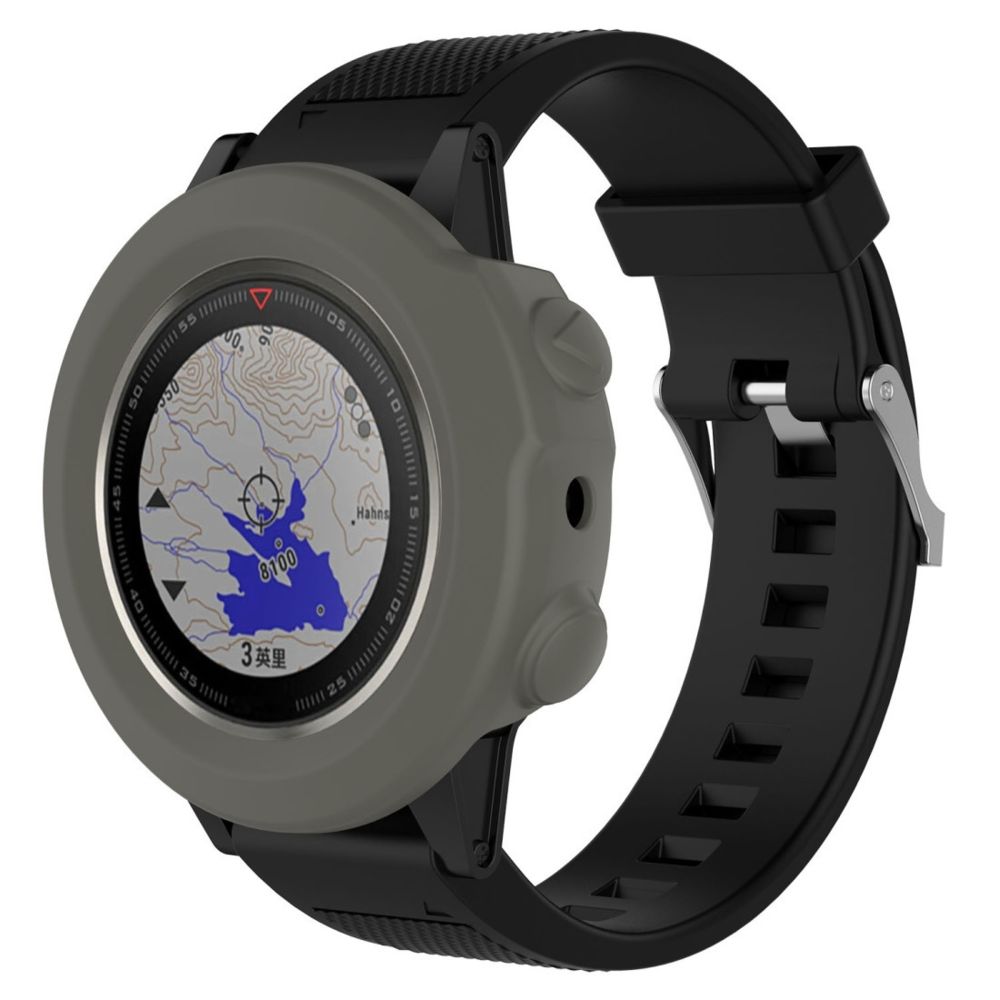 Wewoo - Boîtier de montre Étui de protection en silicone Smart Watchhôte non inclus pour Garmin Fenix 5X Gris - Accessoires montres connectées
