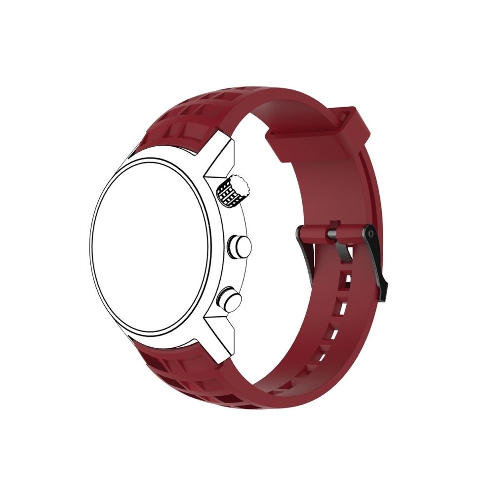 Wewoo - Bracelet pour montre connectée Dragonne de remplacement en silicone SUUNTO Terra Vin rouge - Bracelet connecté