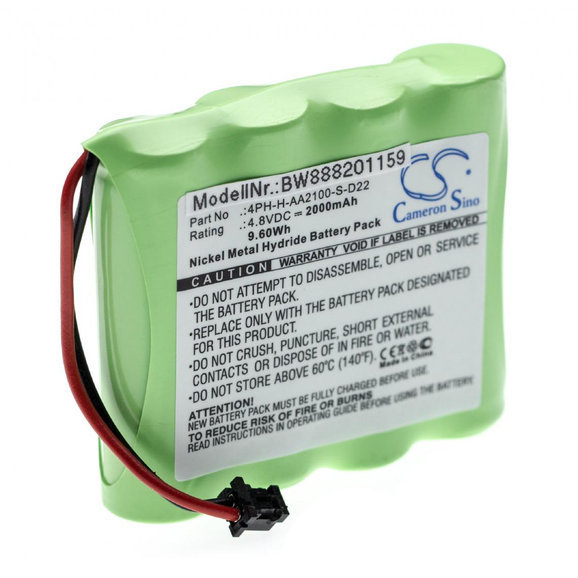 Vhbw - vhbw batterie remplace DSC 17000153, 4PH-H-AA2100-S-D22, BATT2148V pour alarme maison/contrôle home security (2000mAh, 4,8V, NiMH) - Autre appareil de mesure