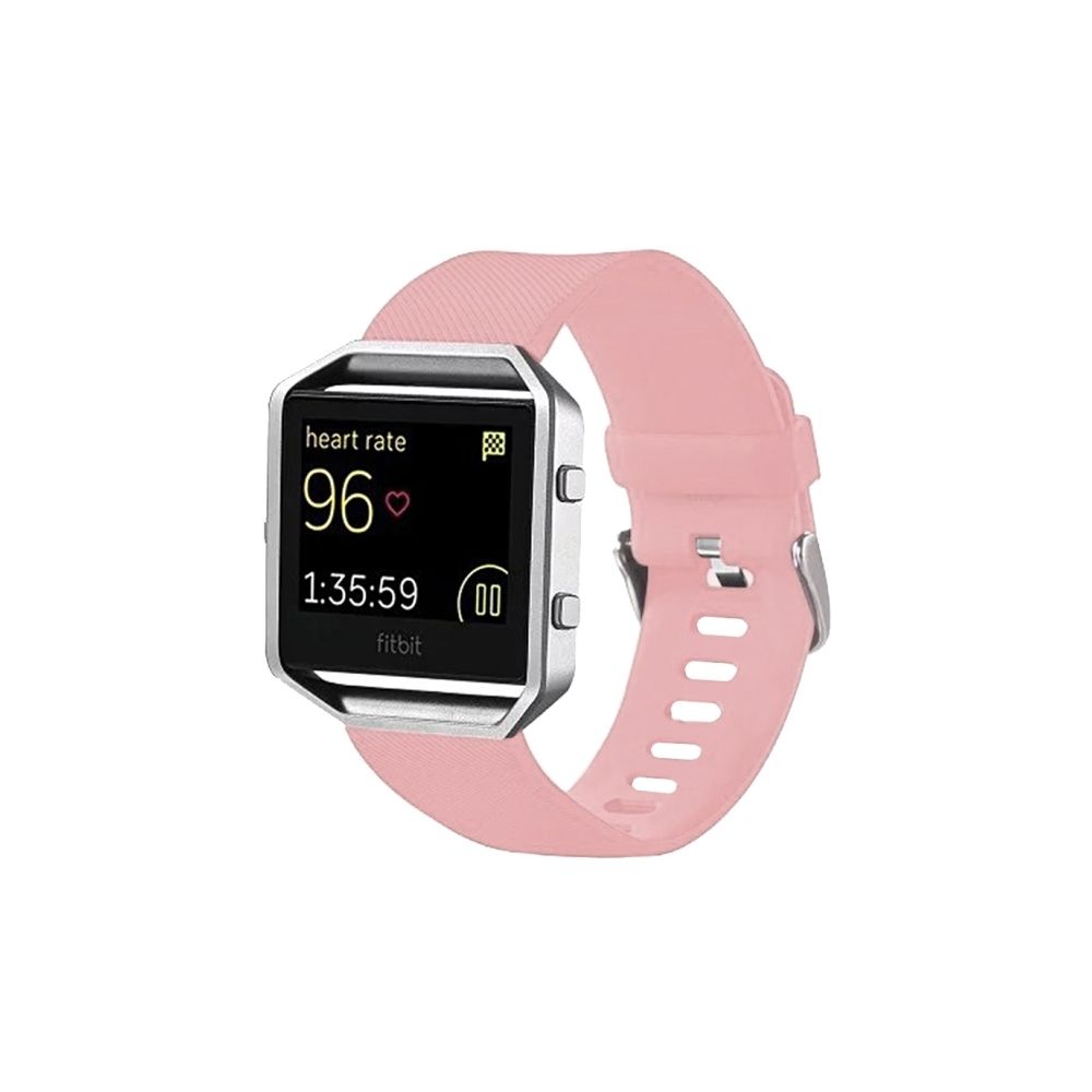 Wewoo - Bracelet rose pour WatchBit Fitaz Blaze Watch en silicone de texture oblique, grande taille, longueur: 17-20cm - Bracelet connecté