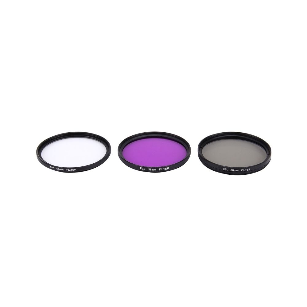 Wewoo - Filtre Violet pour GoPro et Xiaomi Yi Sport Action Camera 3 en 1 Professionnel 58mm à lentille CPL + UV + FLD / - Caméras Sportives