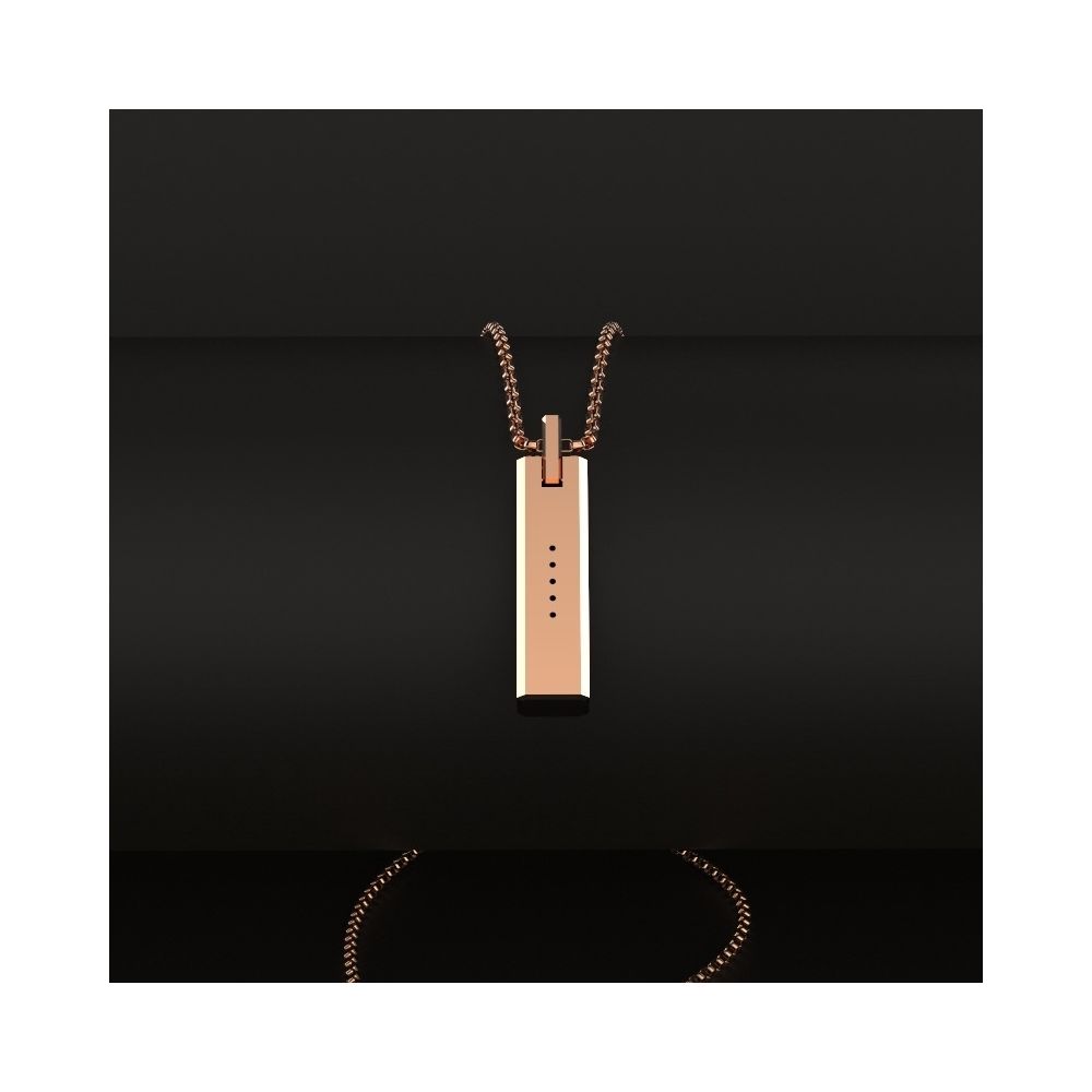 Wewoo - Bracelet or pour Fitbit Flex 2, hôte non inclus Collier pendentif magnétique sans vis Mijobs en métal - Bracelet connecté