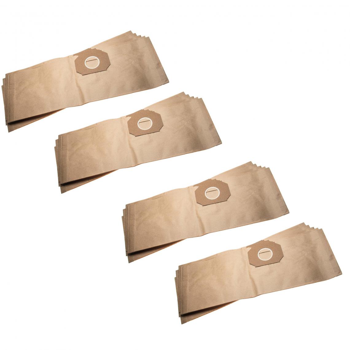 Vhbw - vhbw 20x sacs remplacement pour Thomas 201, 787101 pour aspirateur - papier, 63,3cm x 22cm, marron - Accessoire entretien des sols