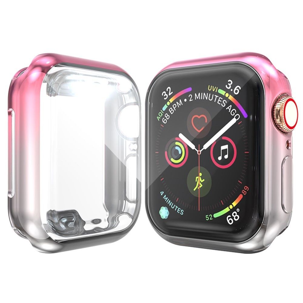 marque generique - Coque en TPU épissage des couleurs rose/gris pour votre Apple Watch Series 5/4 40mm - Accessoires bracelet connecté