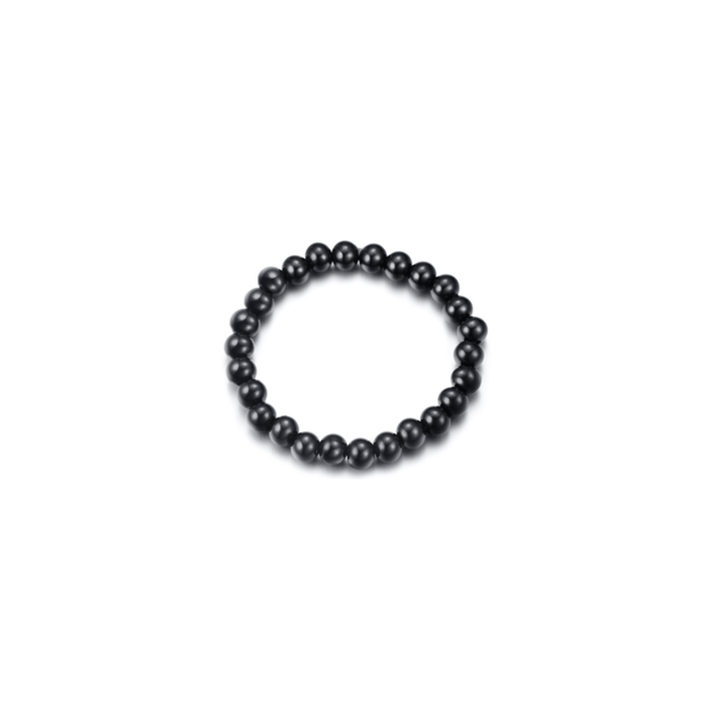 marque generique - YP Select Bracelet extensible en acier inoxydable avec finition polie - Noir - Bracelet connecté